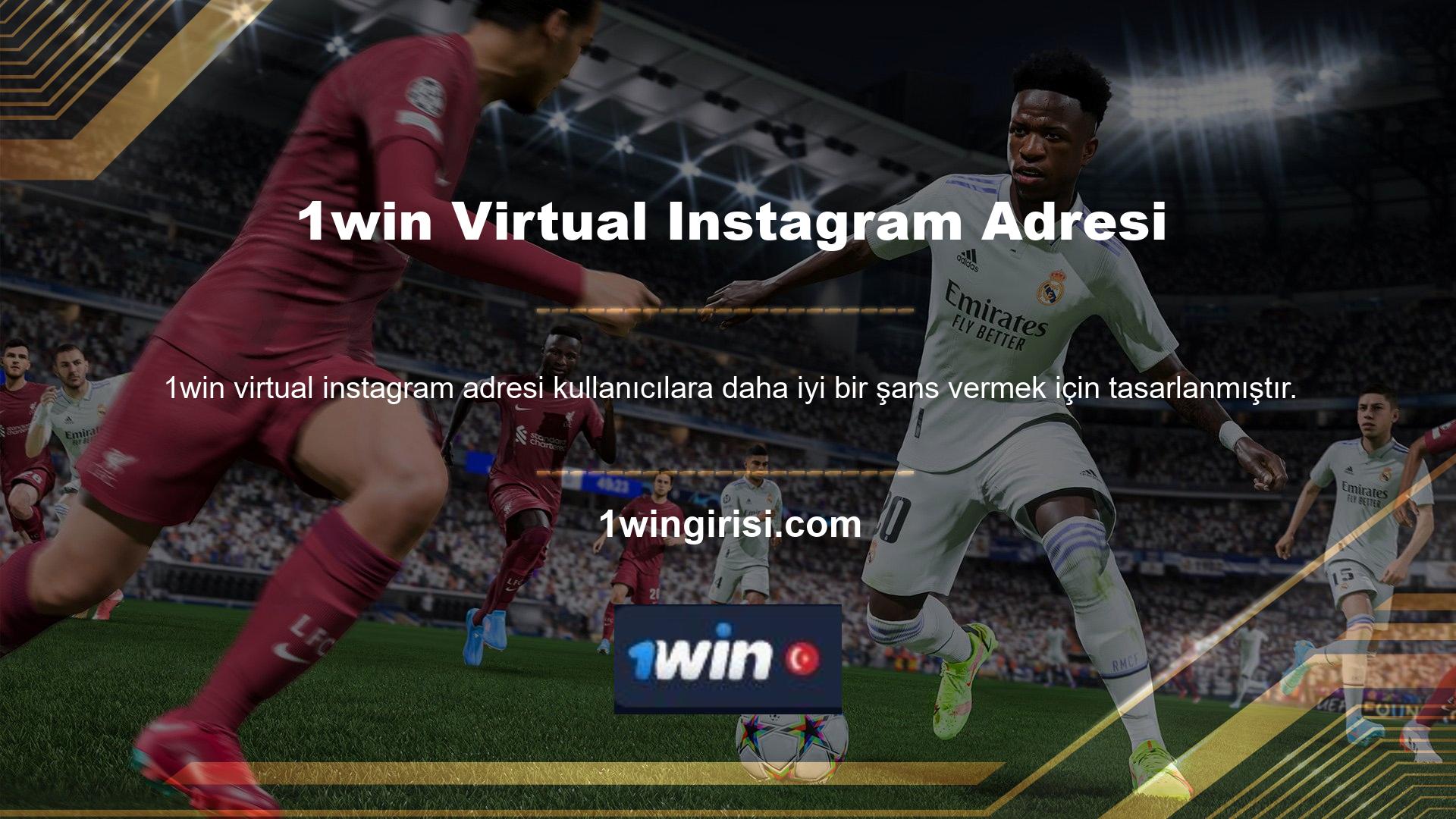 1win Instagram adresi, sanal bahis bölümü üyeleri için farklı kategorilerde sanal bahis oyunları sunmaktadır